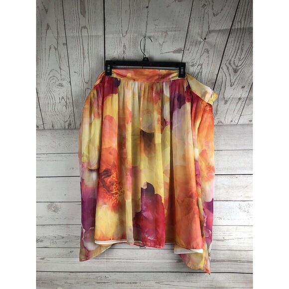 Liz Claiborne skirt Womens plus size 24W pleated‎ multi colored - Picture 1 of 4